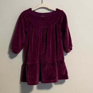 Tea Collection Purple Velvet Girls Dress